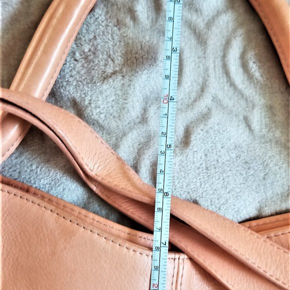 Valentina leather bag Italy,  pink salmon color - Picture 8 of 11